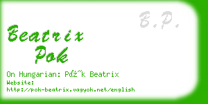 beatrix pok business card